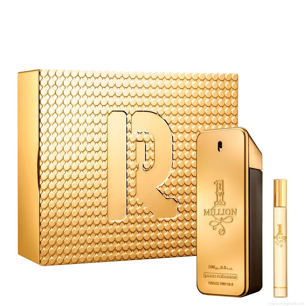 Kit Perfume Paco Rabanne 1 Million Masculino Eau de Toilette 200 ml +Miniatura 10 ml