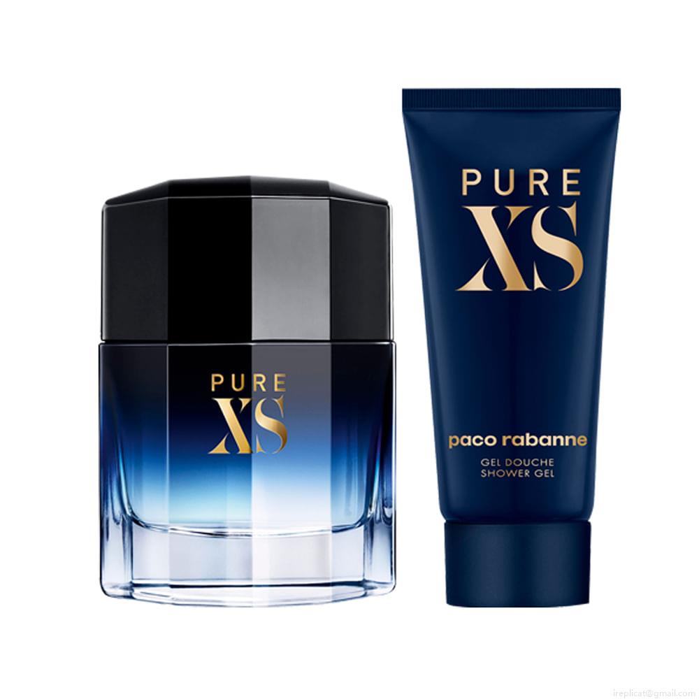 Kit Perfume Paco Rabanne Pure Xs For Masculino Eau de Toilette 100 ml + Gel de Banho 100 ml