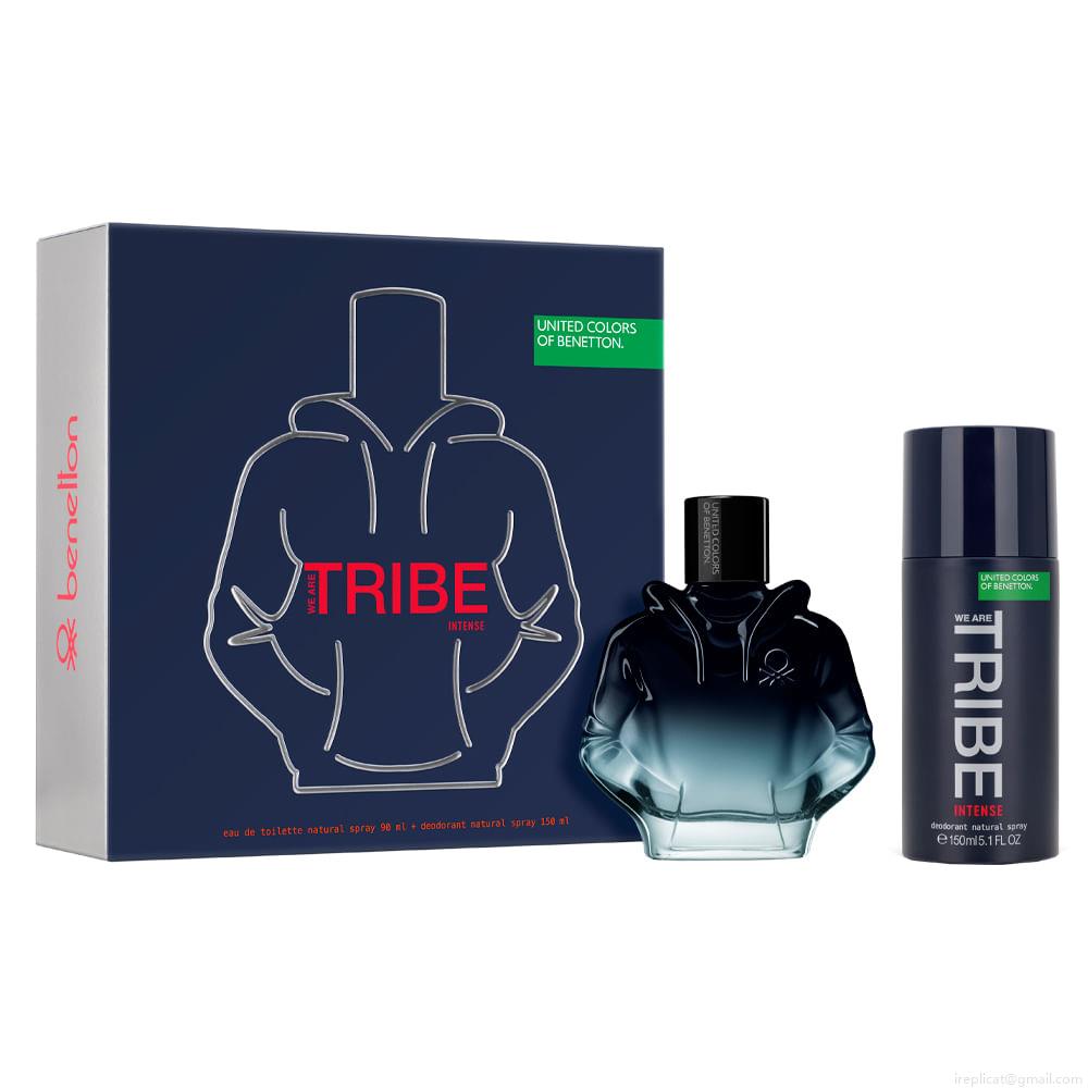 Kit Perfume Benetton United Colors We Are Tribe Intense Eau de Parfum Masculino 90 ml + Desodorante 150 ml