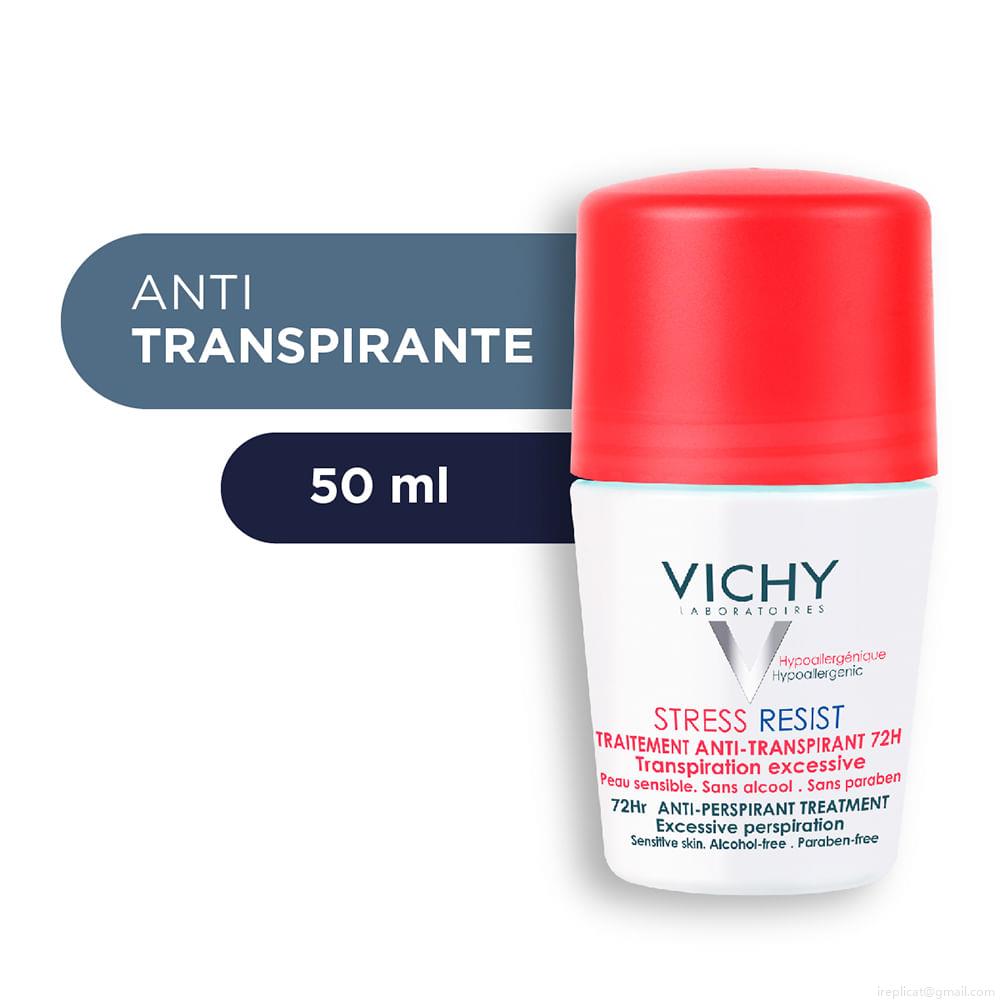 Desodorante Roll On Antitranspirante Vichy Stress Resist Unissex 50 ml