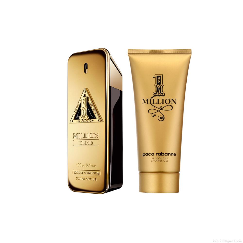 Kit Paco Rabanne 1 Million Elixir Intense Masculino Parfum 100 ml + Gel de Banho 100 ml