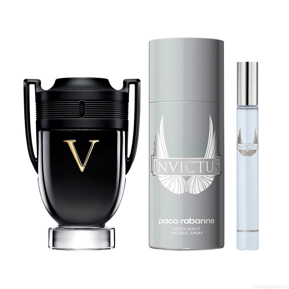 Kit Perfume Paco Rabanne Invictus Victory Extrême Masculino Eau de Parfum 100 ml + Desodorante 100 ml + Miniatura 10 ml