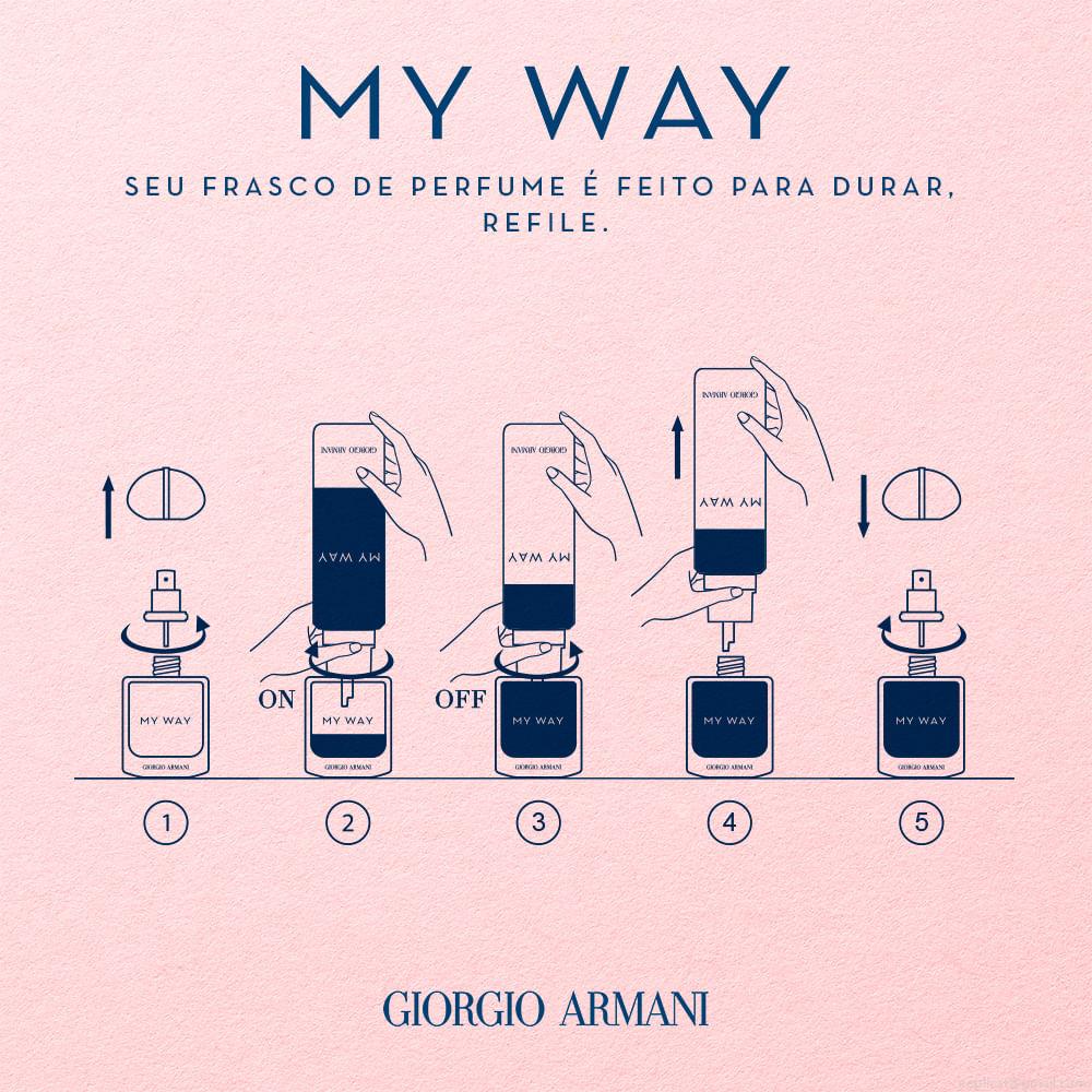 Perfume Giorgio Armani My Way Feminino Eau de Parfum Recarregável 90 ml