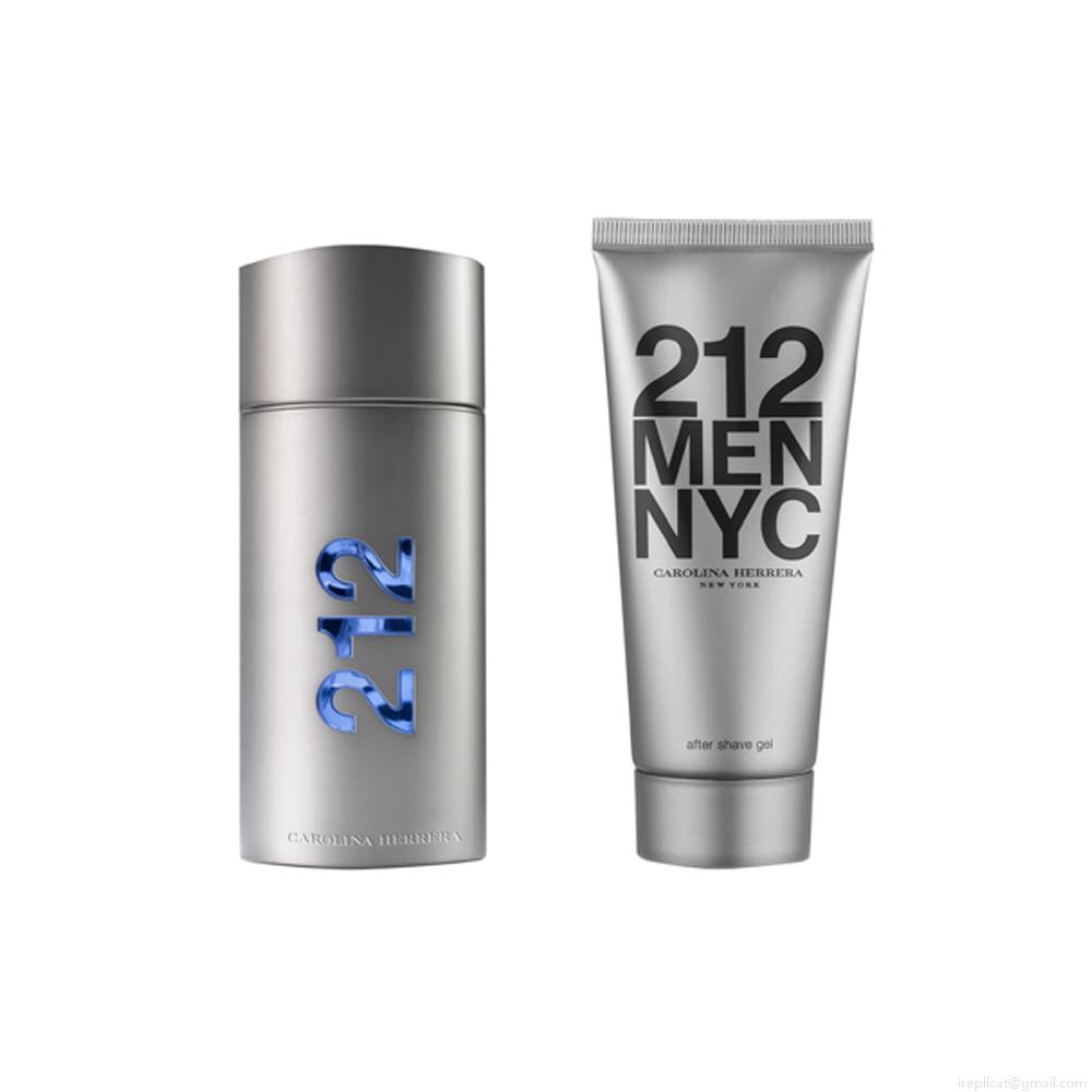 Kit Perfume Carolina Herrera 212 Men Nyc Masculino Eau e Toilette 100 ml + Pós Barba 100 ml