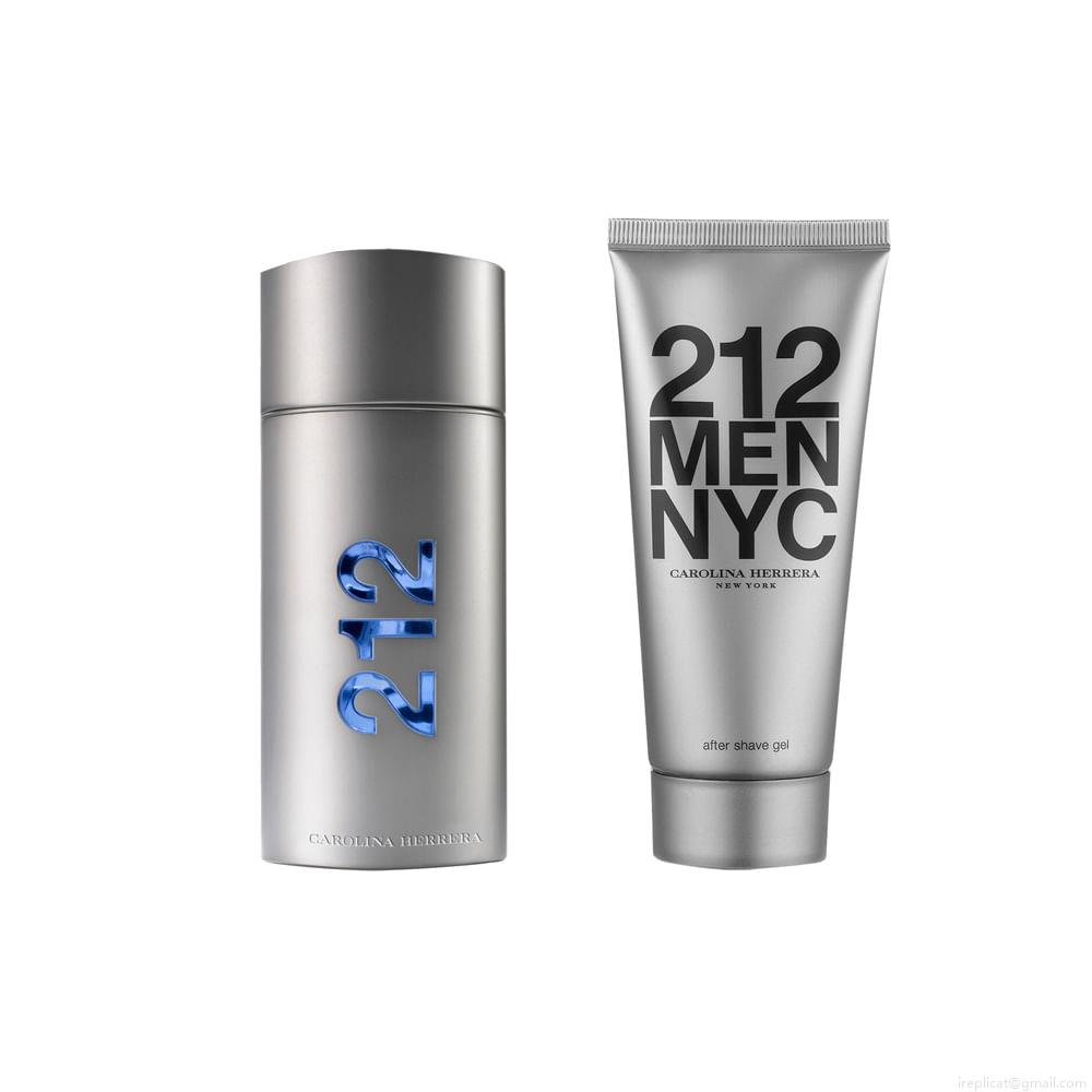 Kit Perfume Carolina Herrera 212 Men Nyc Masculino Eau de Toilette 100 ml + Loção Pós Barba 100 ml