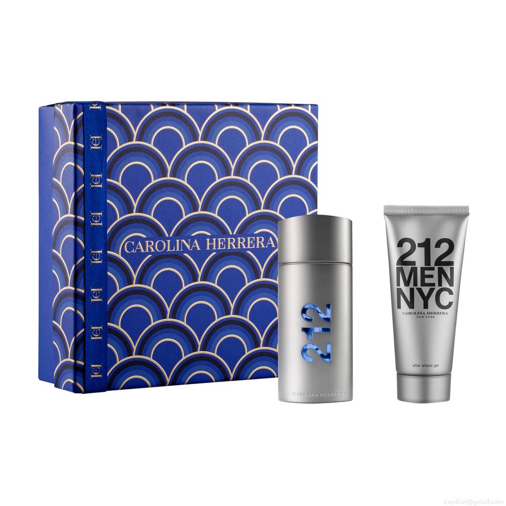 Kit Perfume Carolina Herrera 212 Men Nyc Masculino Eau de Toilette 100 ml + Loção Pós Barba 100 ml