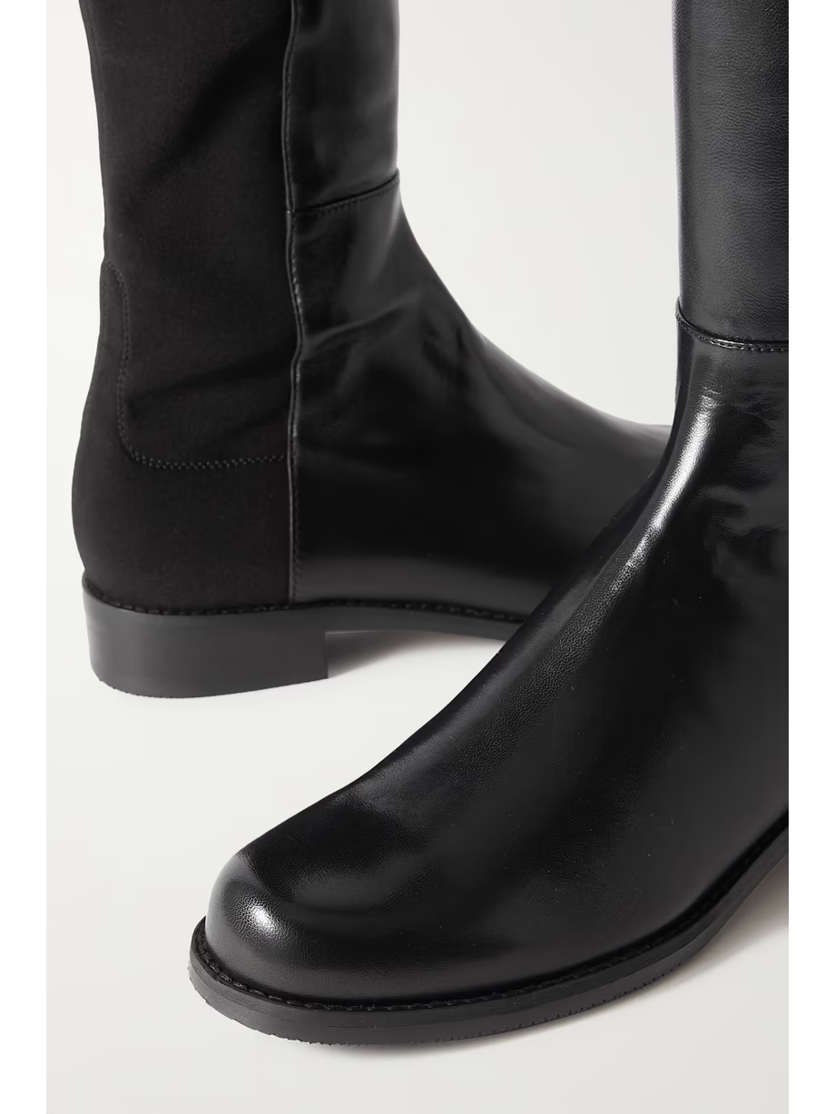 5050 Lift leather and stretch over-the-knee boots