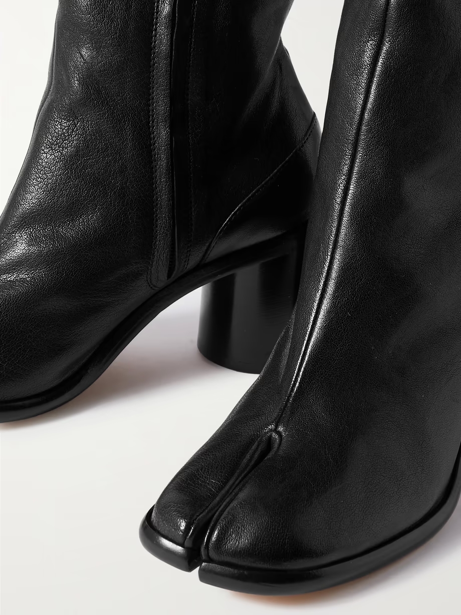 Tabi leather knee boots