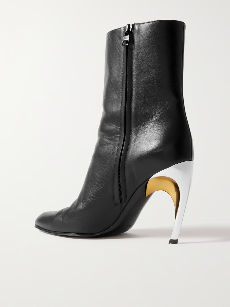 Armadillo leather ankle boots