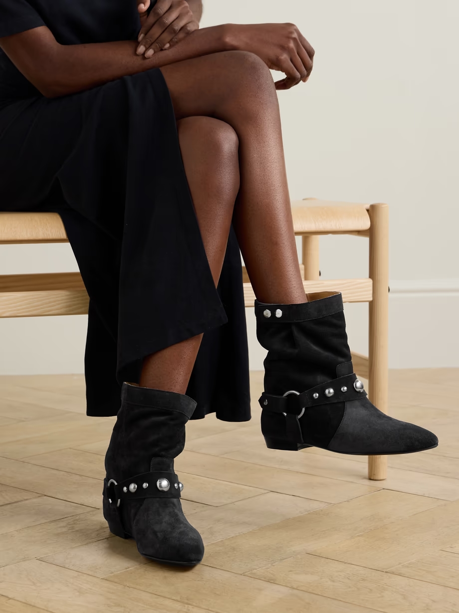 Stania studded suede ankle boots