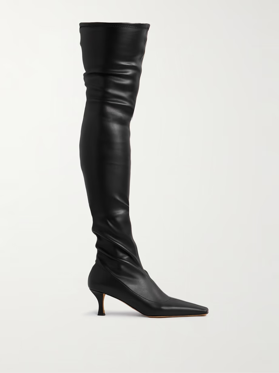 Over-the-knee leather boots