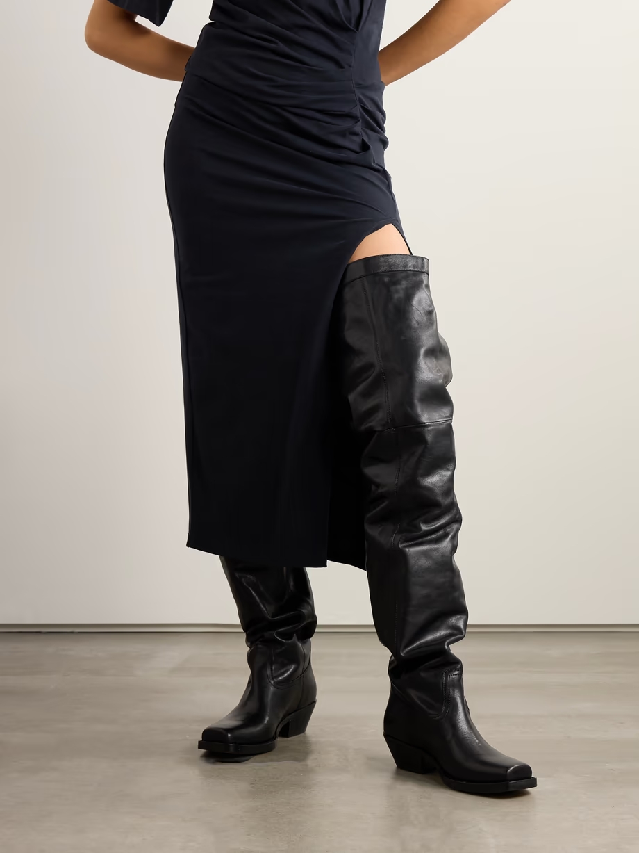 Amati leather over-the-knee boots