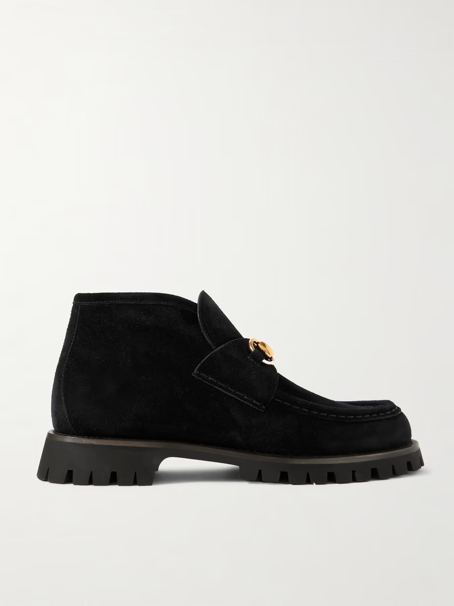 Sylke horsebit-detailed suede ankle boots