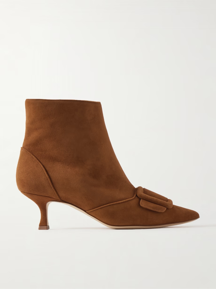 Baylow 50 buckled suede ankle boots