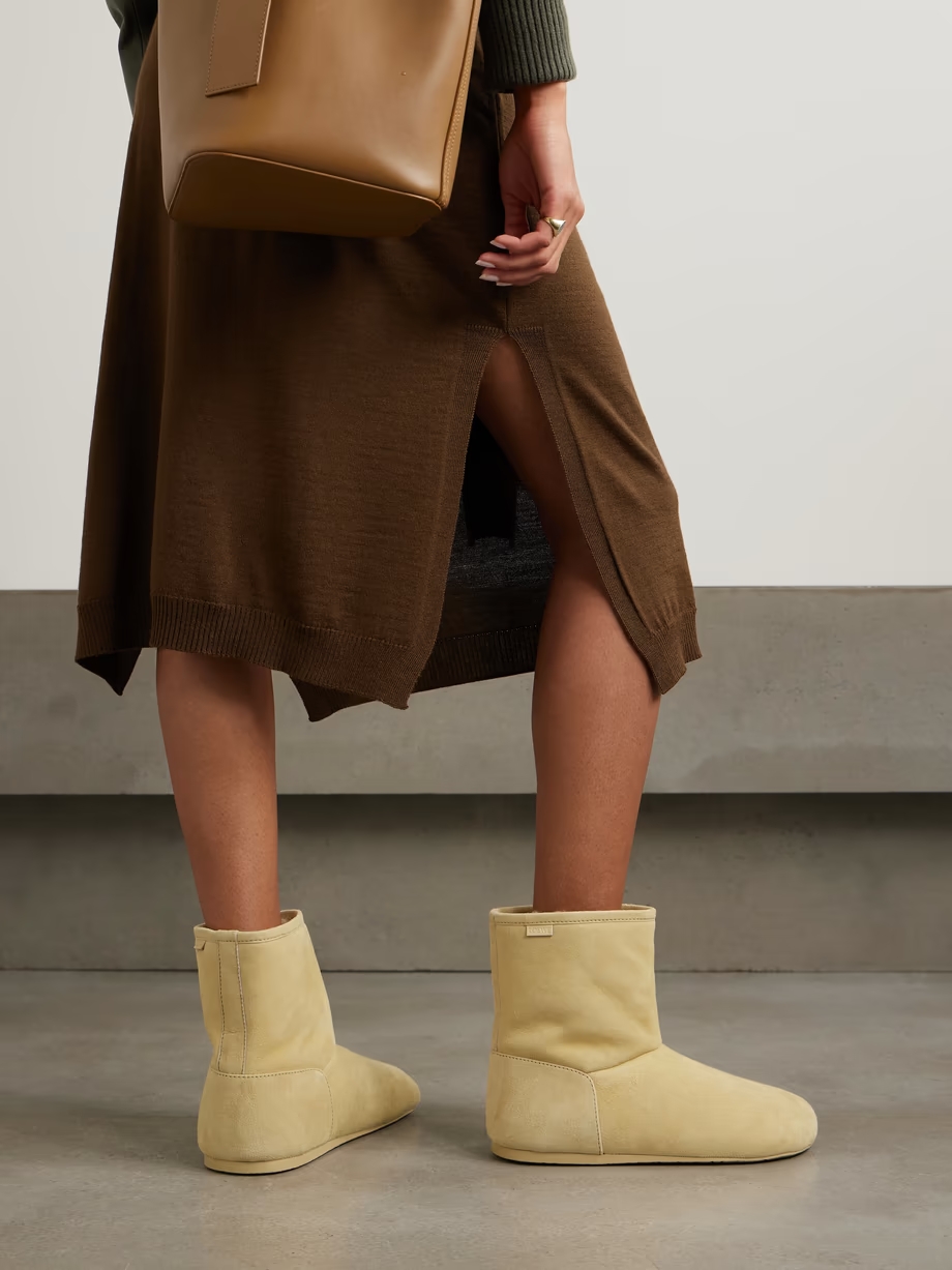 Lago shearling-lined suede ankle boots