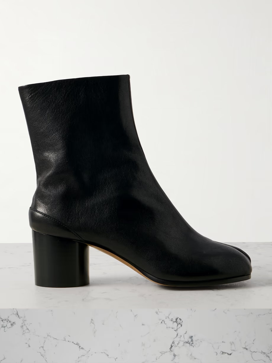 Tabi split-toe leather ankle boots