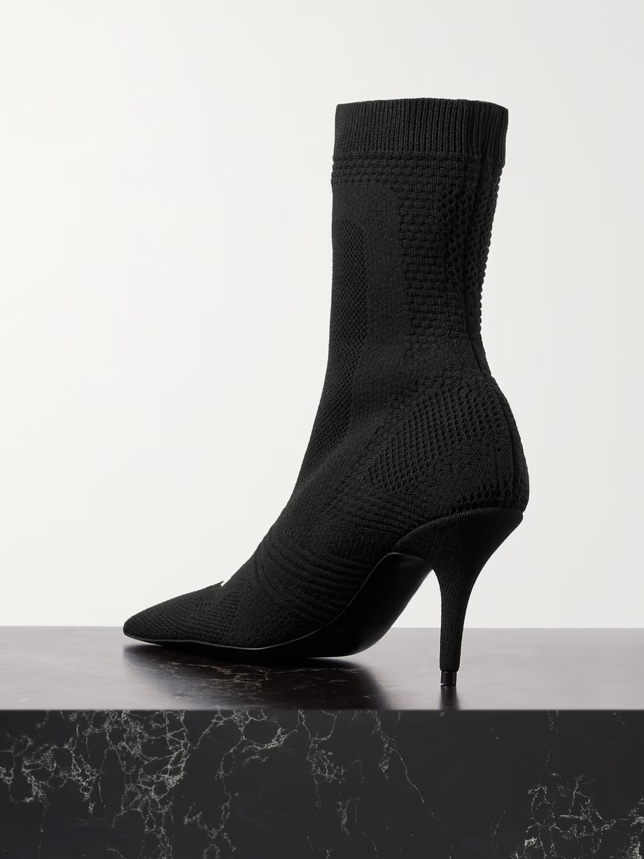 Knife 2.0 logo-appliquéd stretch-knit ankle boots