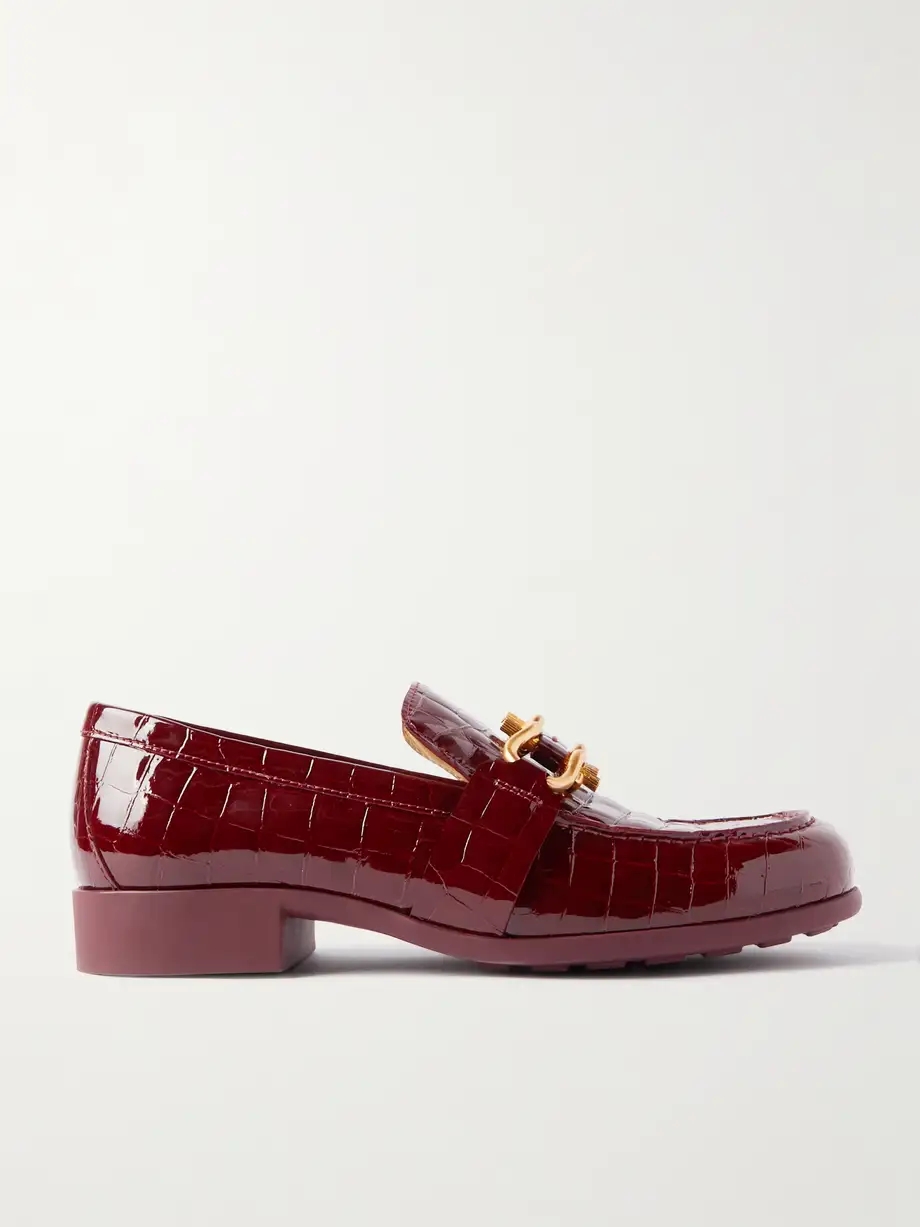 Madame croc-effect leather loafers