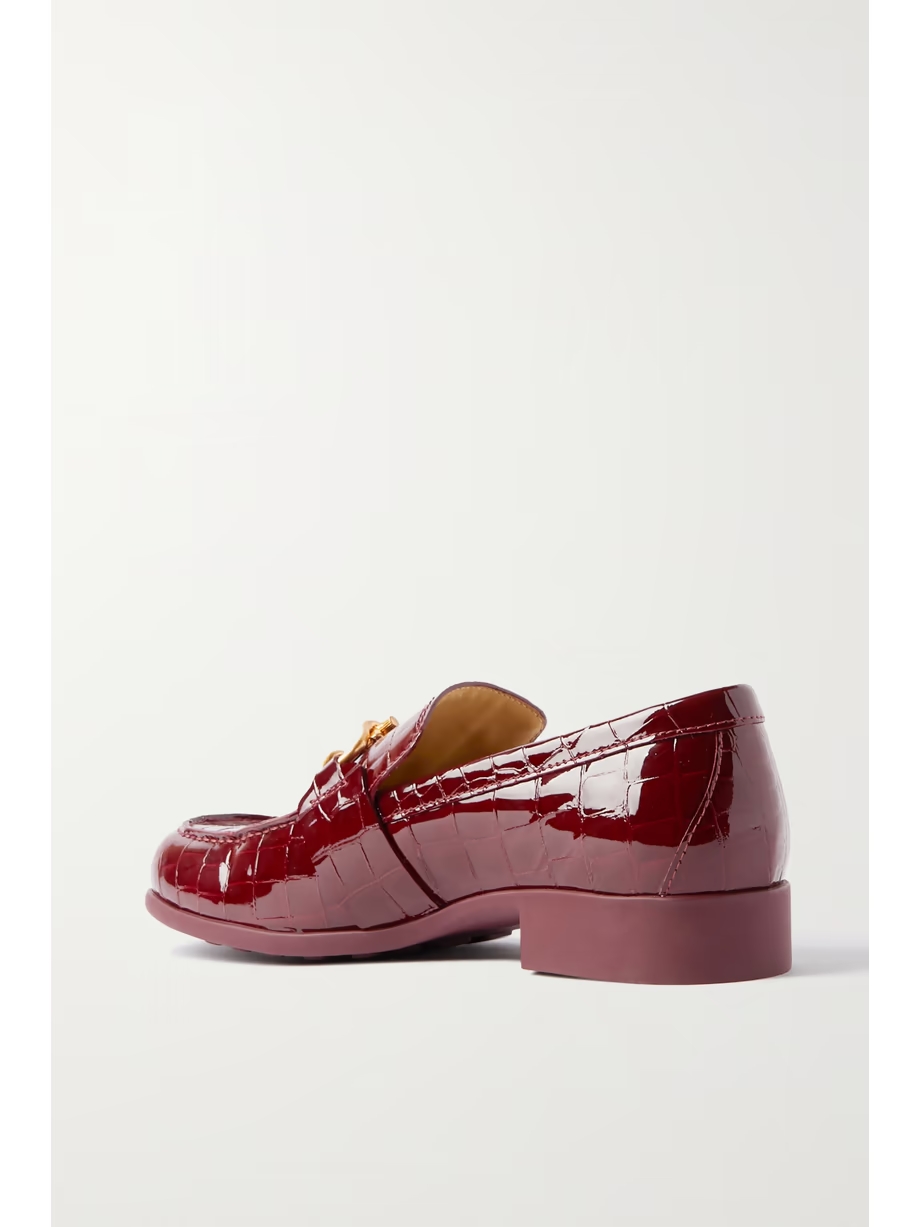 Madame croc-effect leather loafers