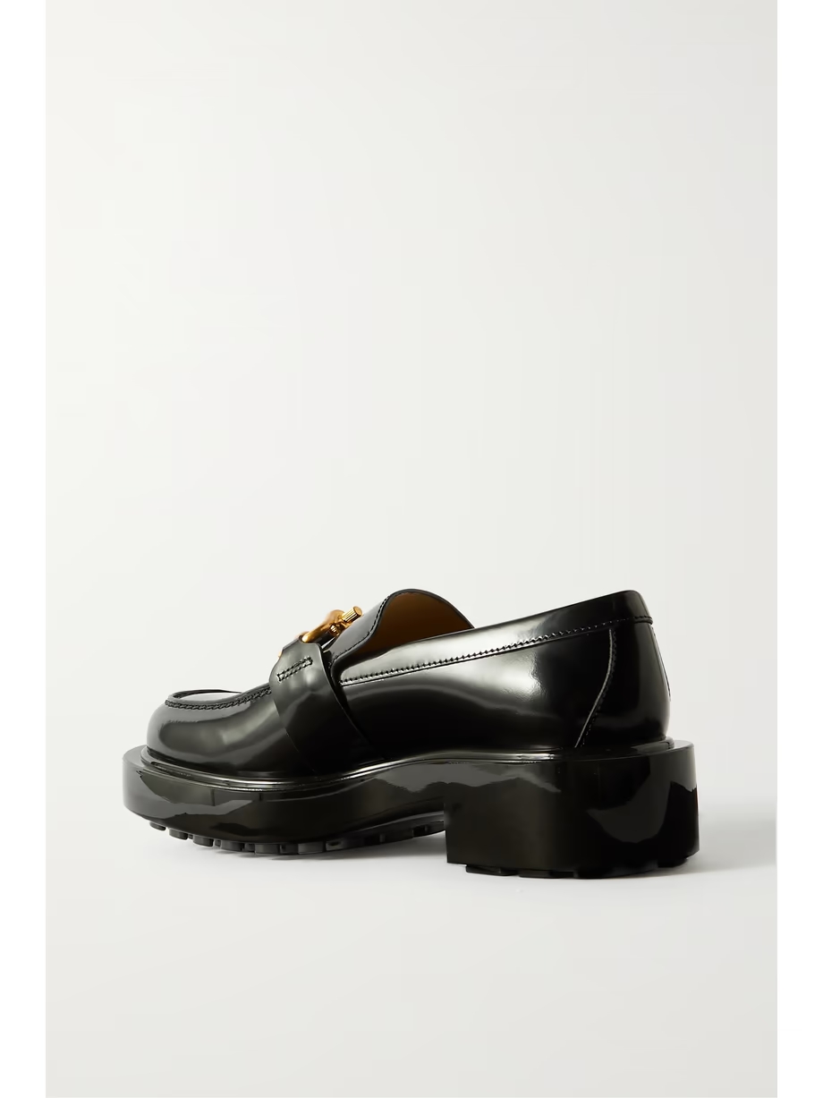 Monsieur embellished patent-leather loafers