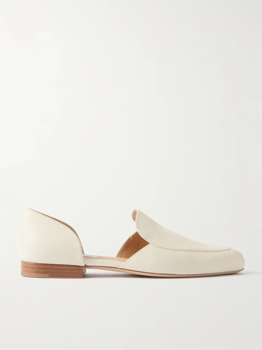 Jax cutout leather point-toe flats