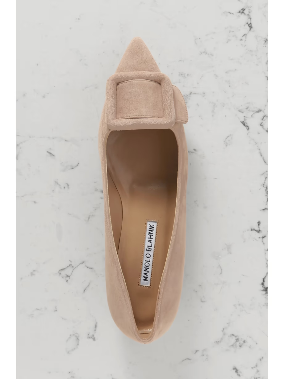 Maysale suede point-toe flats