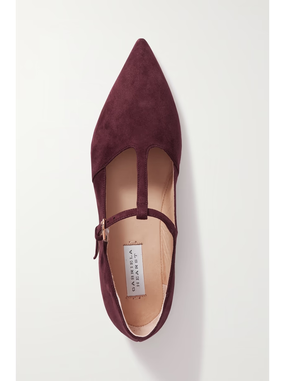 Lola suede point-toe flats