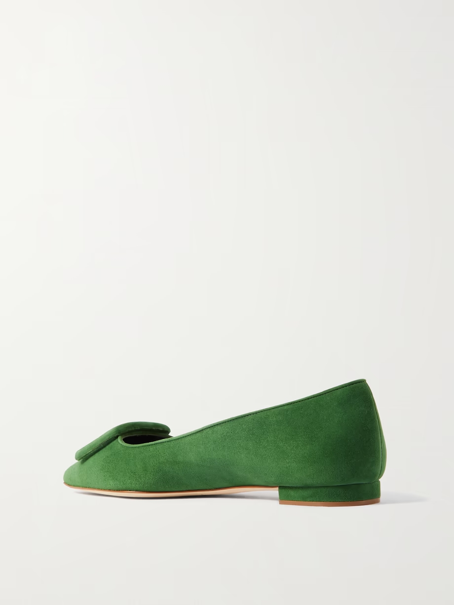 Maysale suede point-toe flats