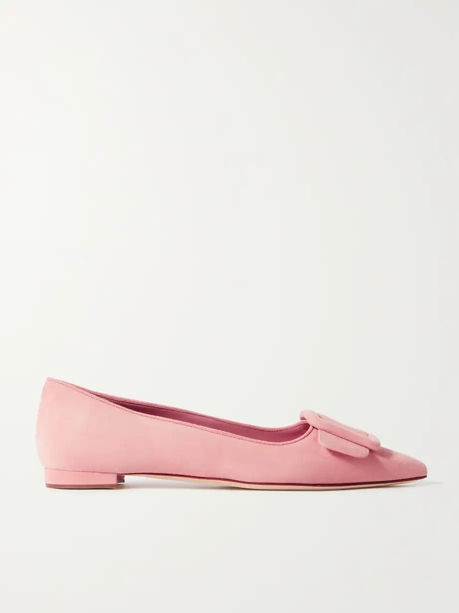 Maysale suede point-toe flats