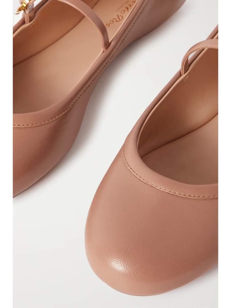 Carla leather Mary Jane ballet flats