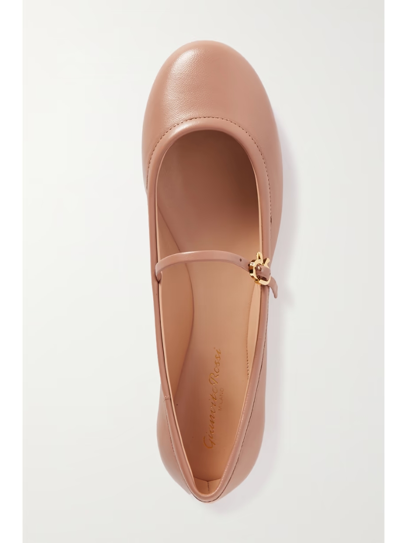 Carla leather Mary Jane ballet flats