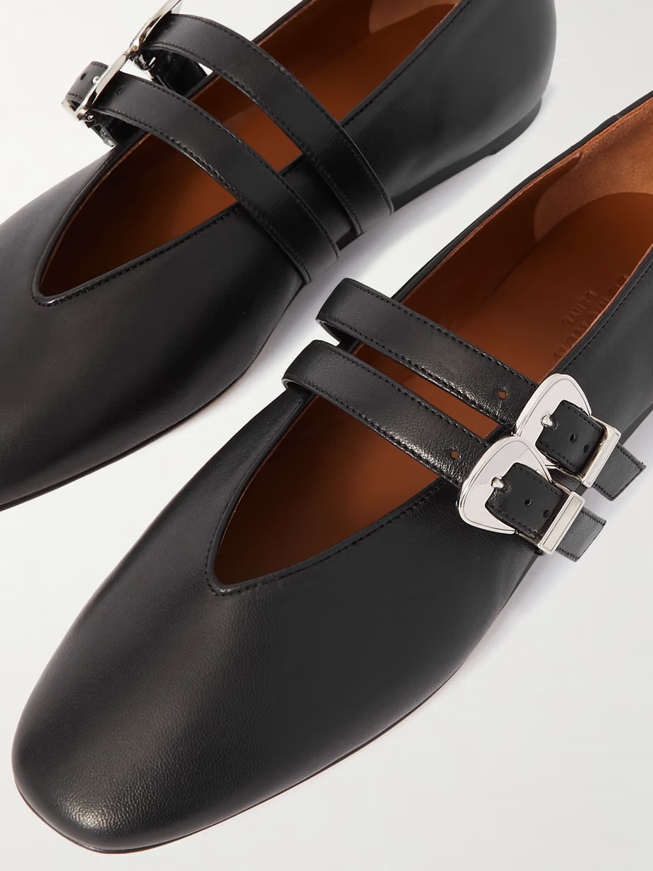 Claudia leather Mary-Jane ballet flats