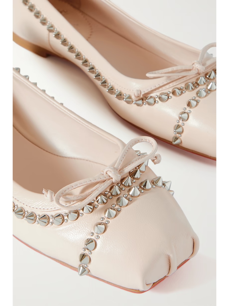 Mamadrague spiked leather ballet flats