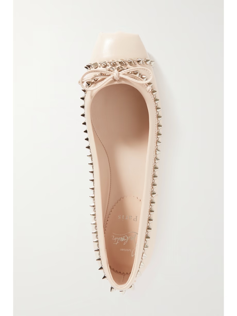 Mamadrague spiked leather ballet flats