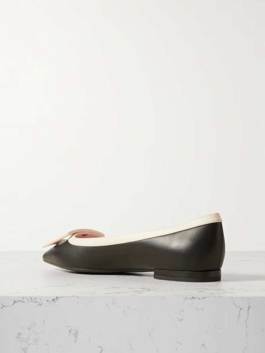 Gommettine buckled patent-leather ballet flats