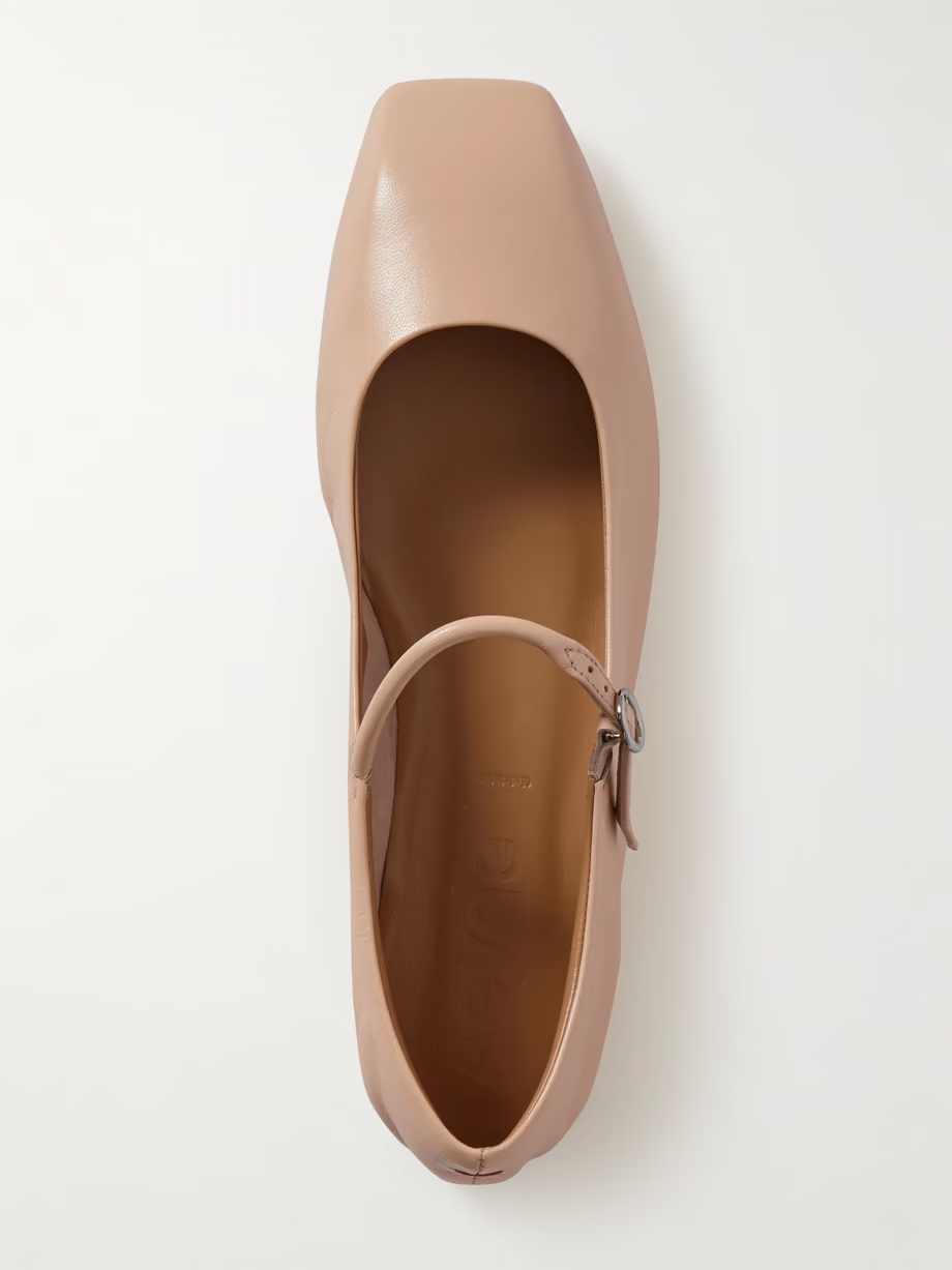 Uma leather Mary Jane ballet flats