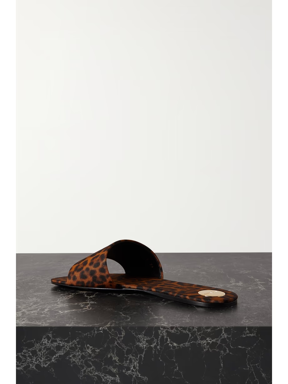 Carlyle leopard-print grosgrain sandals