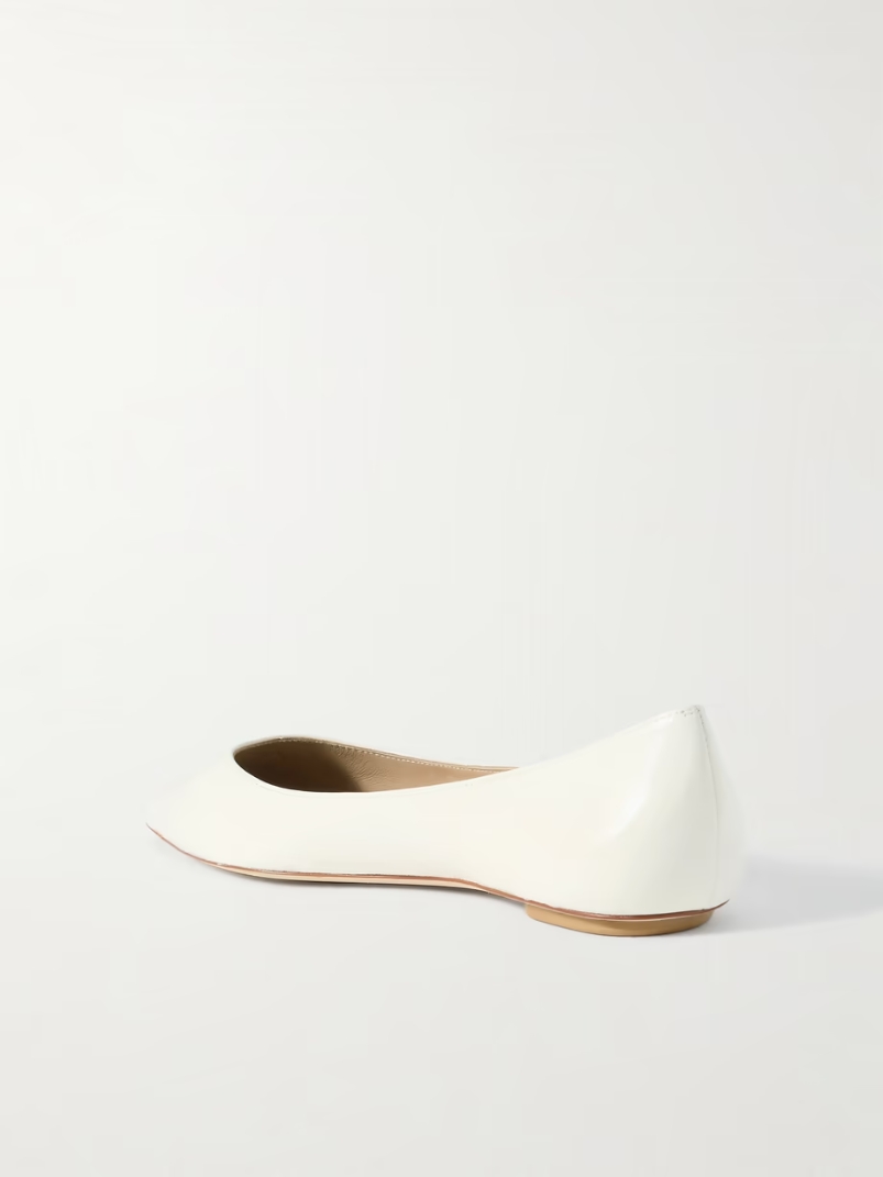 Emilia leather point-toe ballet flats