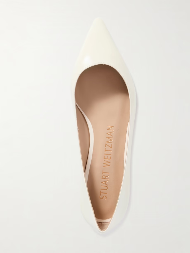 Emilia leather point-toe ballet flats