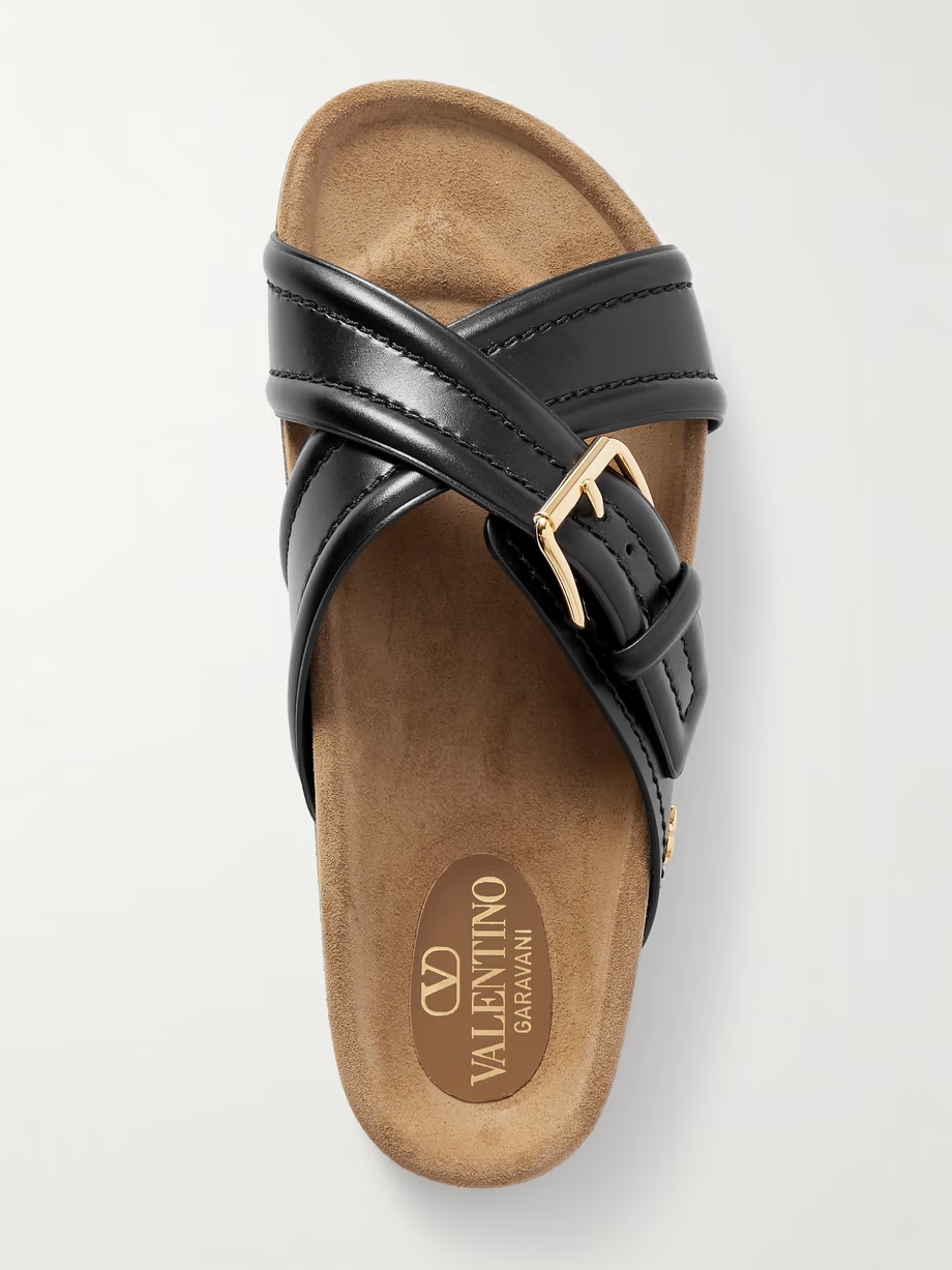 Fussfriend buckled leather slides