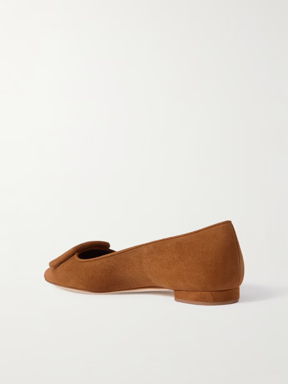 Maysale suede point-toe flats