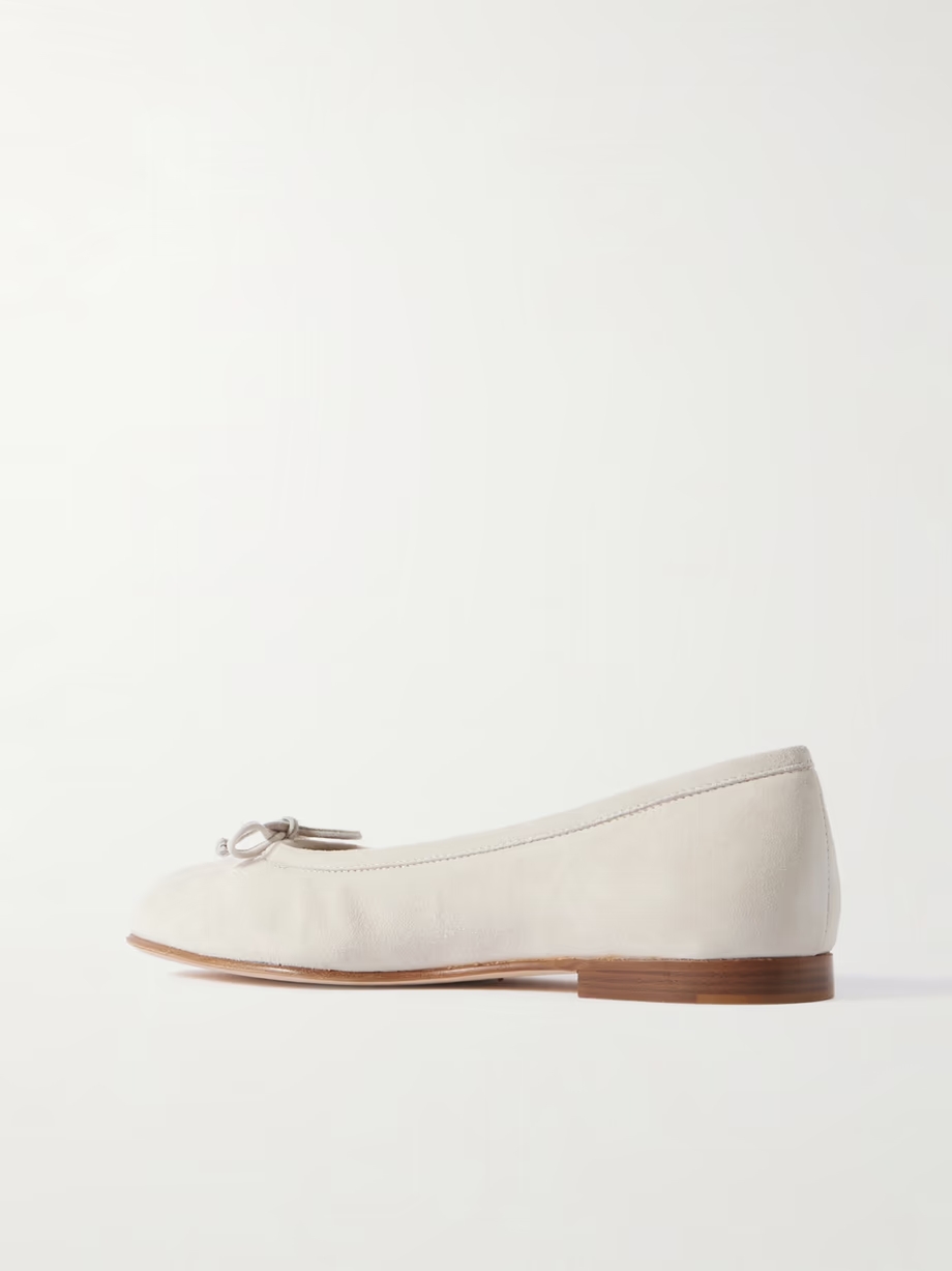 Veralli bow-detailed suede ballet flats