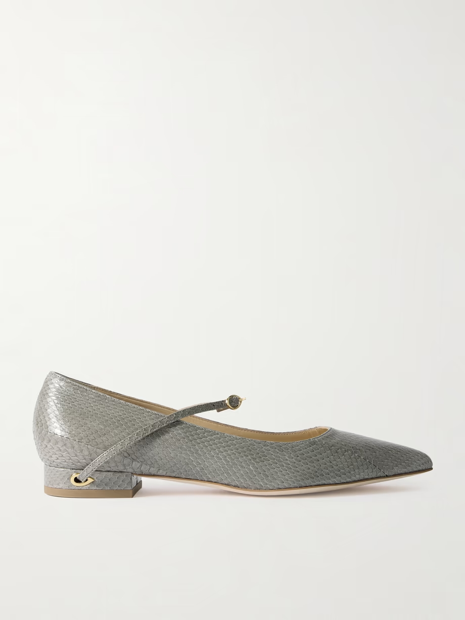 Lorenzo 20 snake leather flats