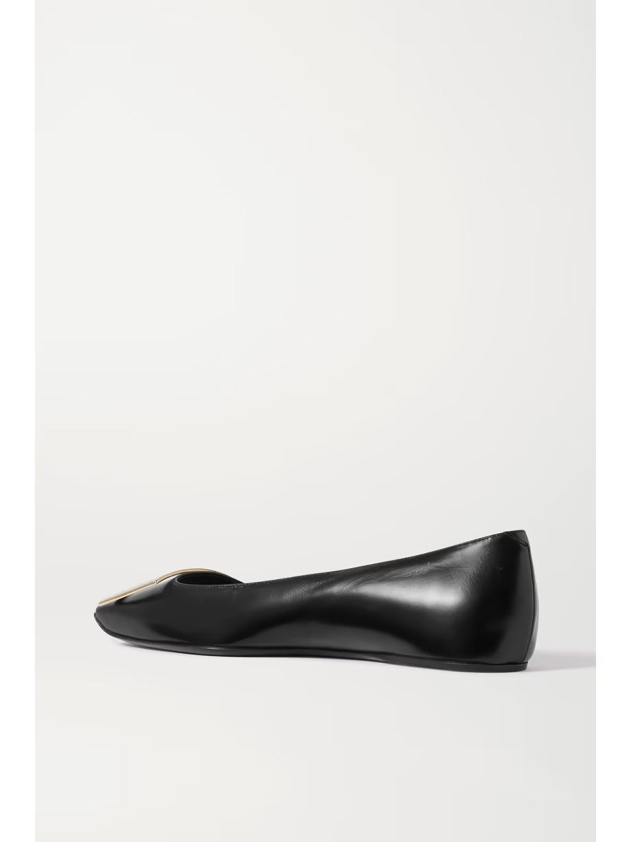 Trompette Bellerine glossed-leather ballet flats