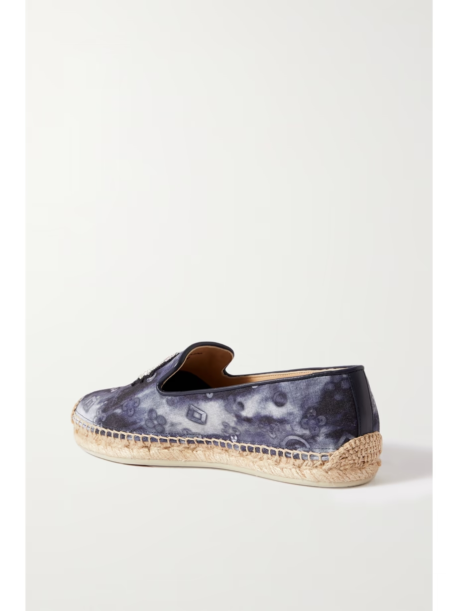 Nanou Orlato logo-embroidered tie-dyed canvas espadrilles