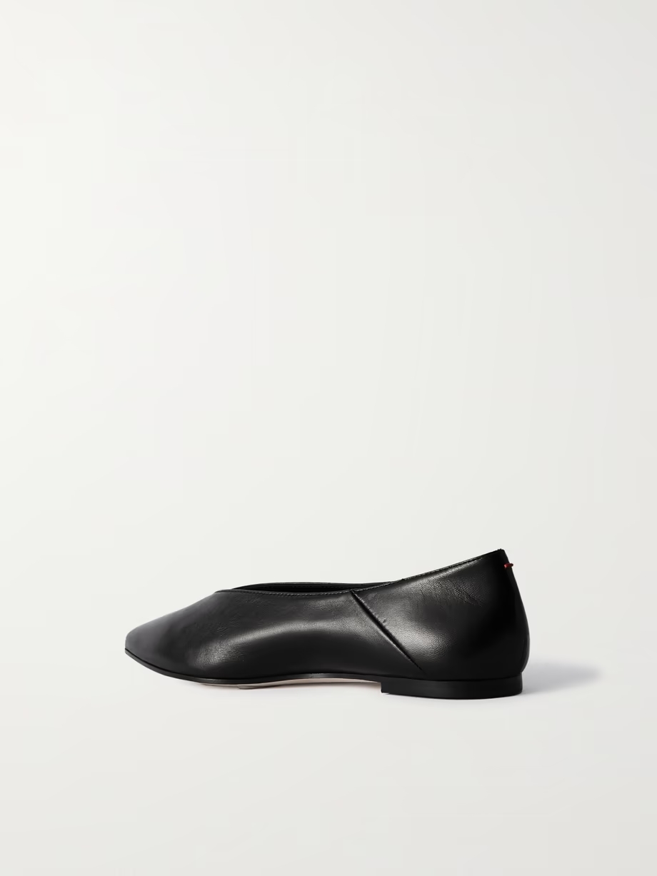 Moa leather point-toe flats