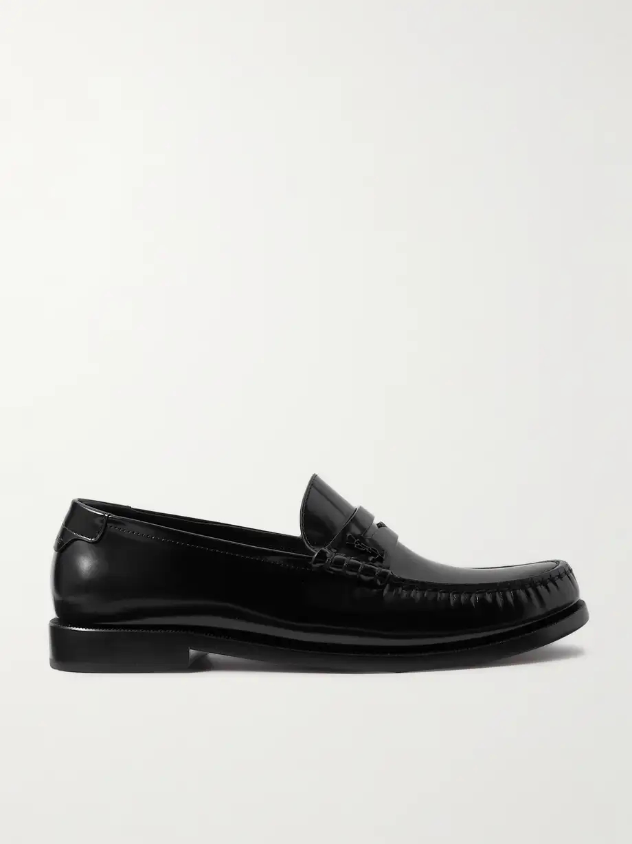 Le Loafer glossed-leather loafers