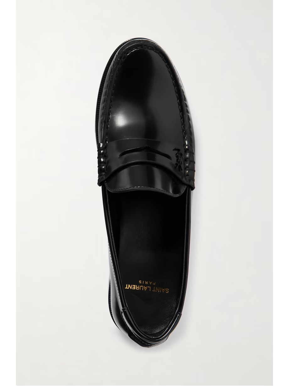 Le Loafer glossed-leather loafers