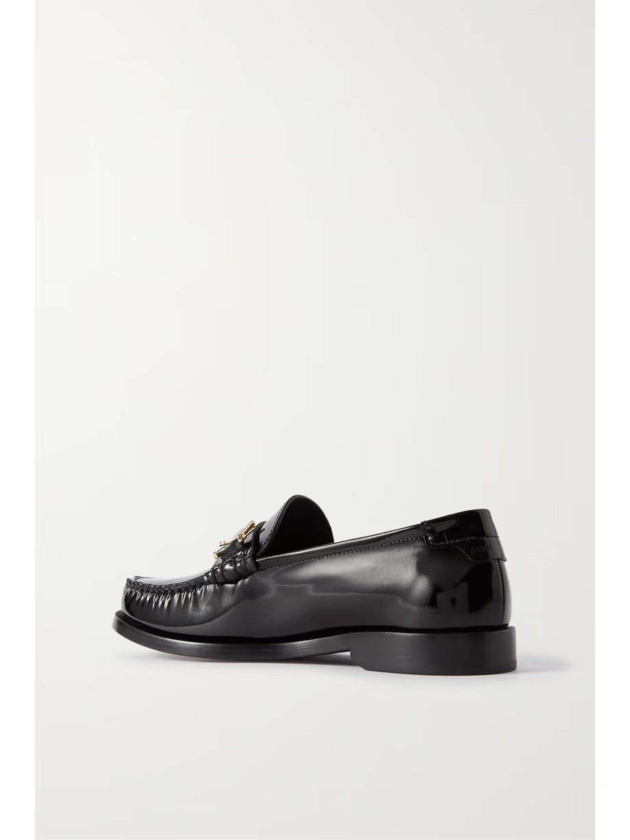 Le Loafer embellished patent-leather loafers