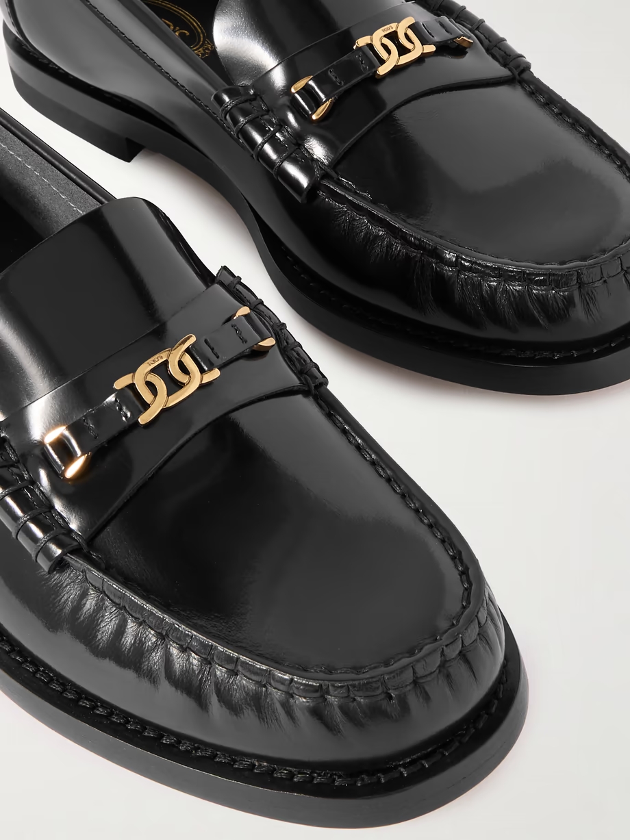 Iniez embellished leather loafers